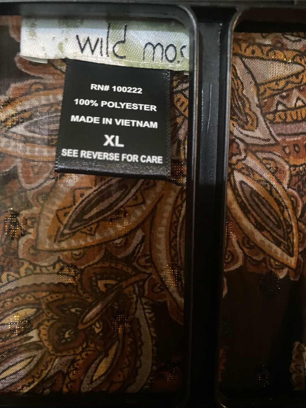 Boho Paisley Tie-Waist Maxi Duster in Brown/ Black - Picture 4 of 7